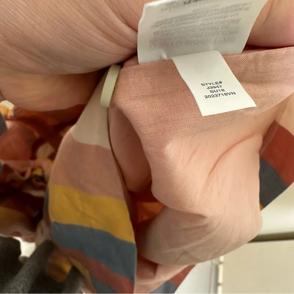 Madewell NWOT Tie-Front Cutout Dress in Sherbet Stripe Size 12 - Picture 7 of 7